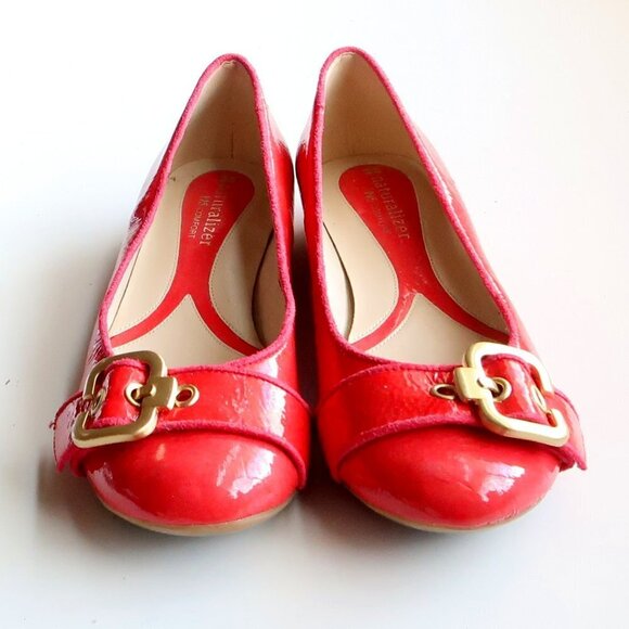 Naturalizer Pink Patent Round Toe Ballerinas Flats Low Heel Slip-on Shoes Size 5 - Picture 10 of 13